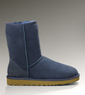Navy Blue New Classic Short Boots | Stain-Resistant – In Stock