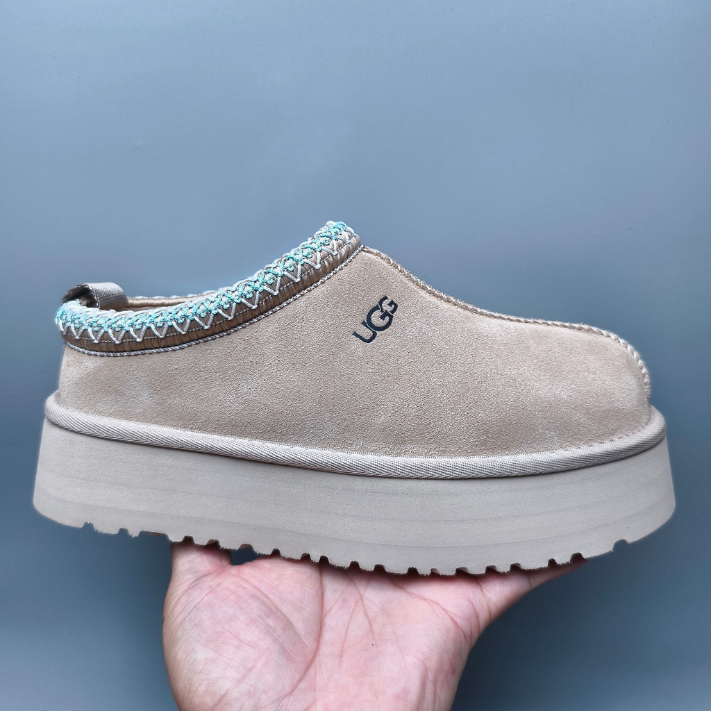 Beige Ethnic Style Chunky Platform Casual Shoes | In Stock