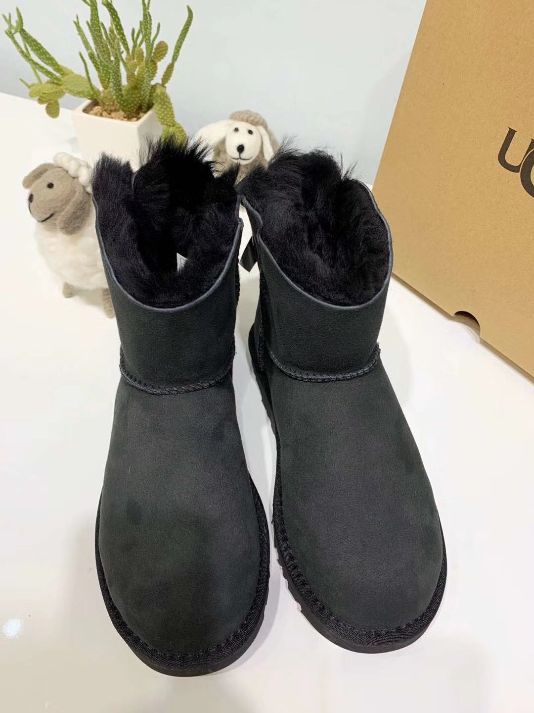 Black Bow Shimmer Boots | Mukosi Winter Collection – In Stock
