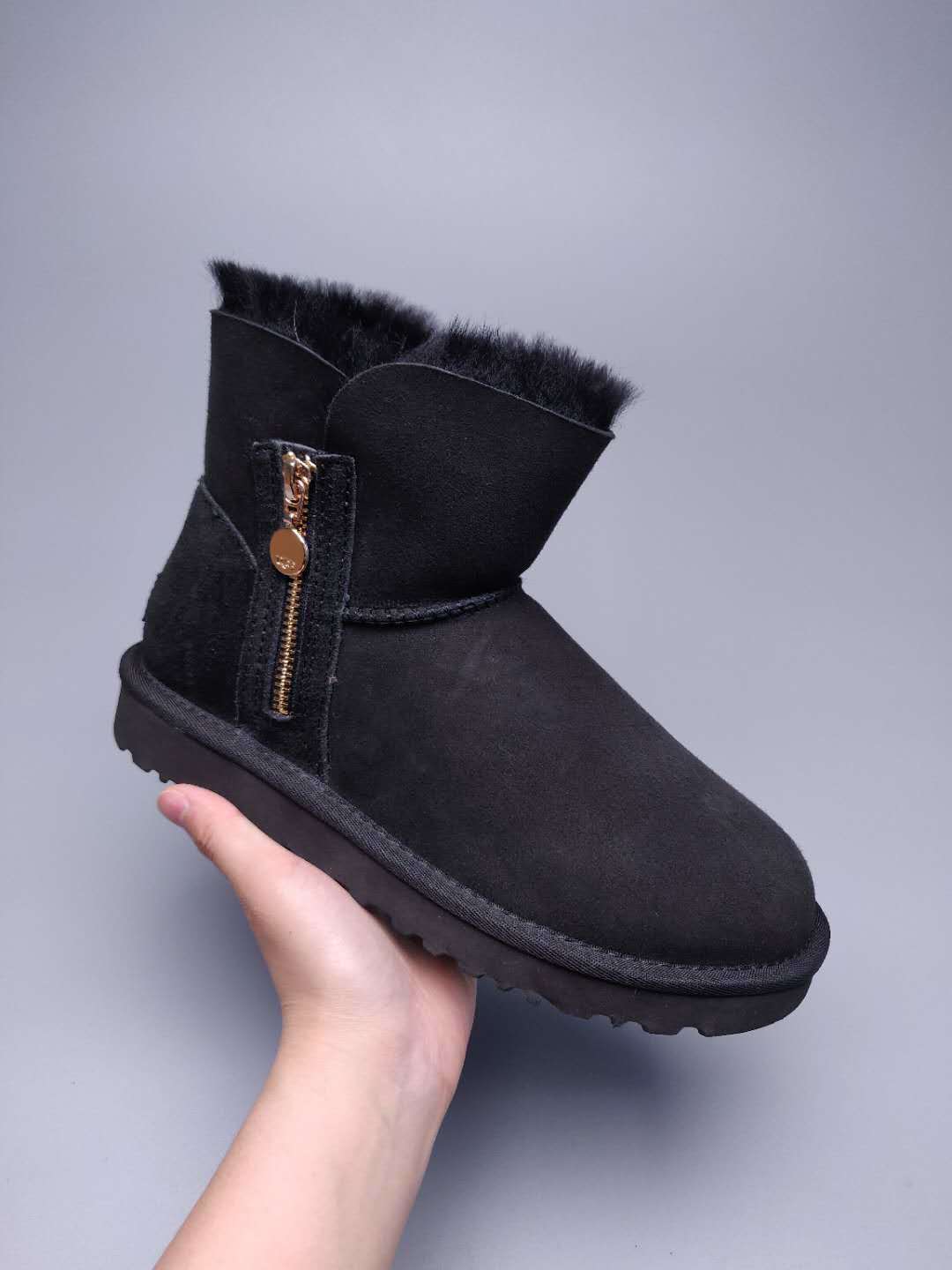 Black Side Zip Ankle Boots | In Stock