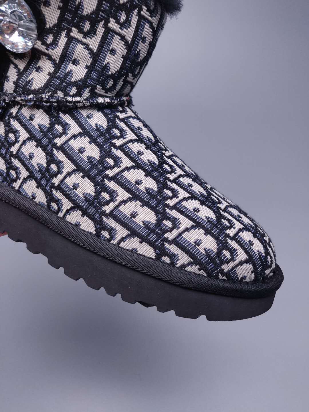 Black Fabric-Textured Shoes | Statement Style – In Stock