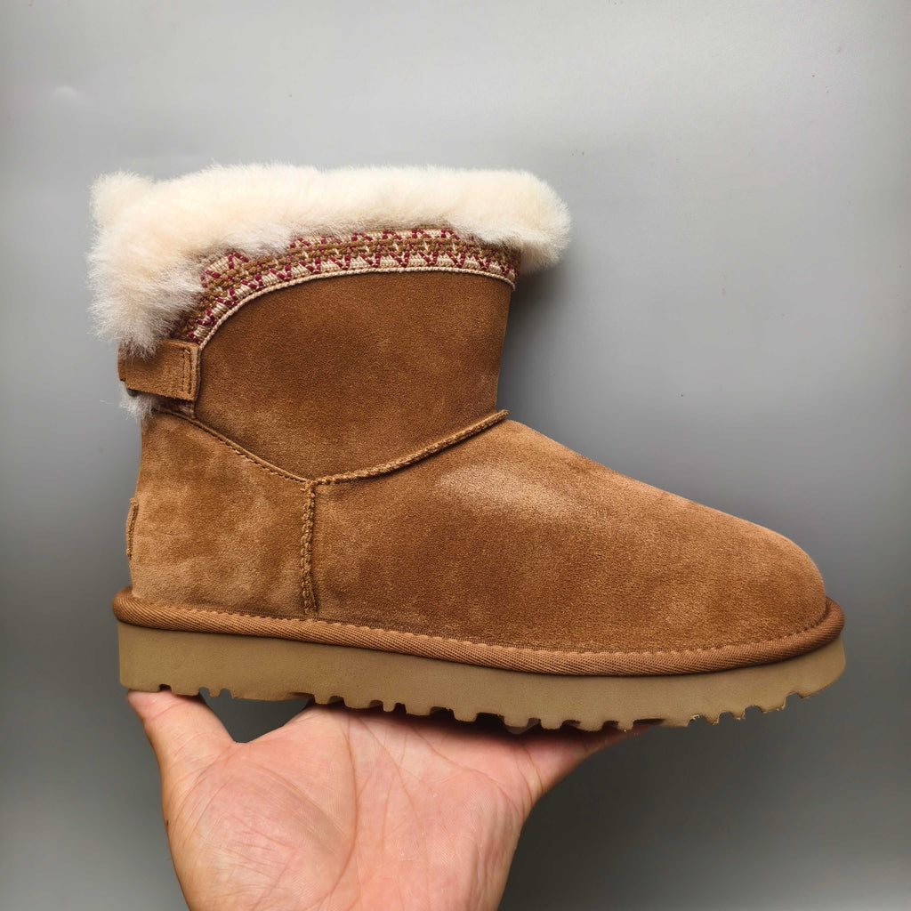 Chestnut Folk-Inspired Shoes | Back Buckle Strap – In Stock