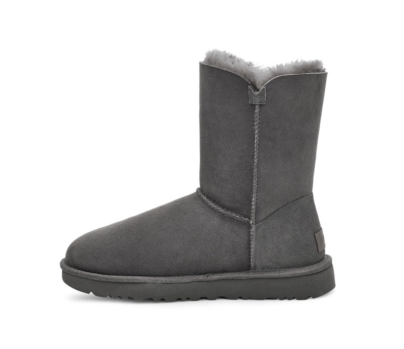 Grey Side Zip Mid-Calf Boots | In Stock