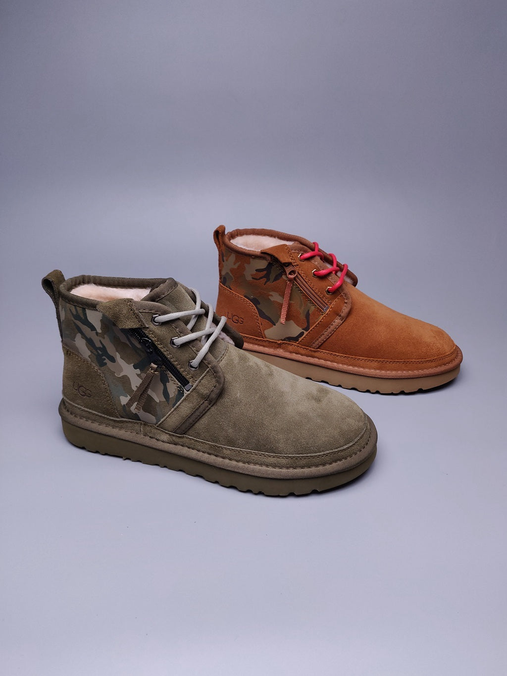 Army Green Men's Shoes | Colorblock Camo Style – In Stock