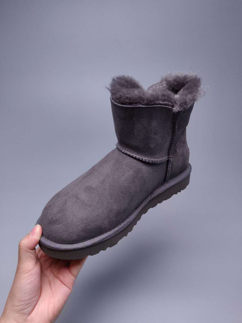 Grey Side Zip Ankle Boots | In Stock
