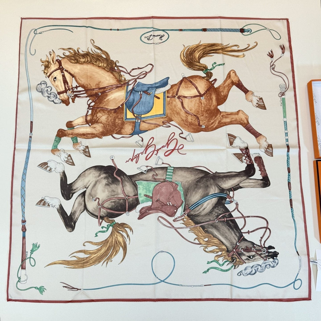 Hermès Equestrian Silk Scarf